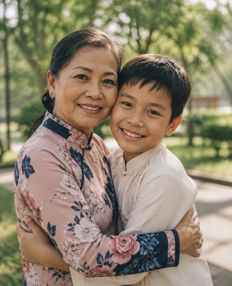 Bà Lan & bé Bin