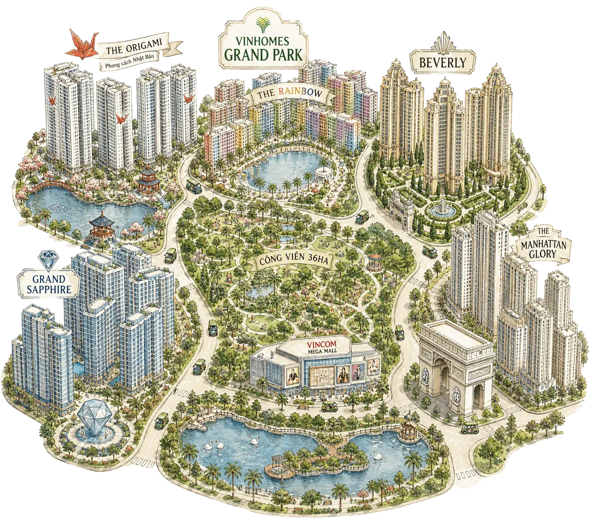 Bản đồ minh hoạ khu đô thị